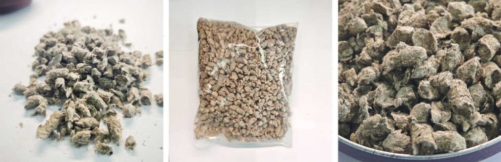 Granular asphalt fiber additive for road construction