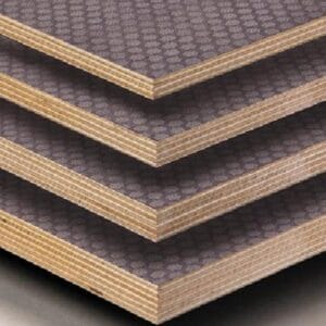 Film-faced plywood for construction